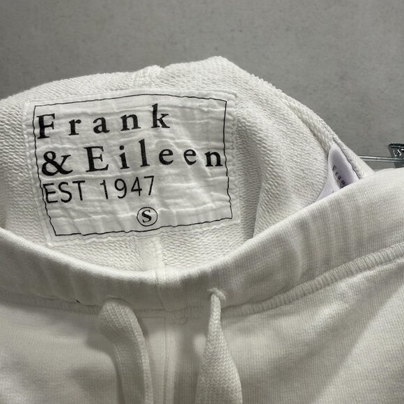 Frank & Eileen Sweat Shorts Womens Small White French Terry Drawstring Lounge - Picture 2 of 9